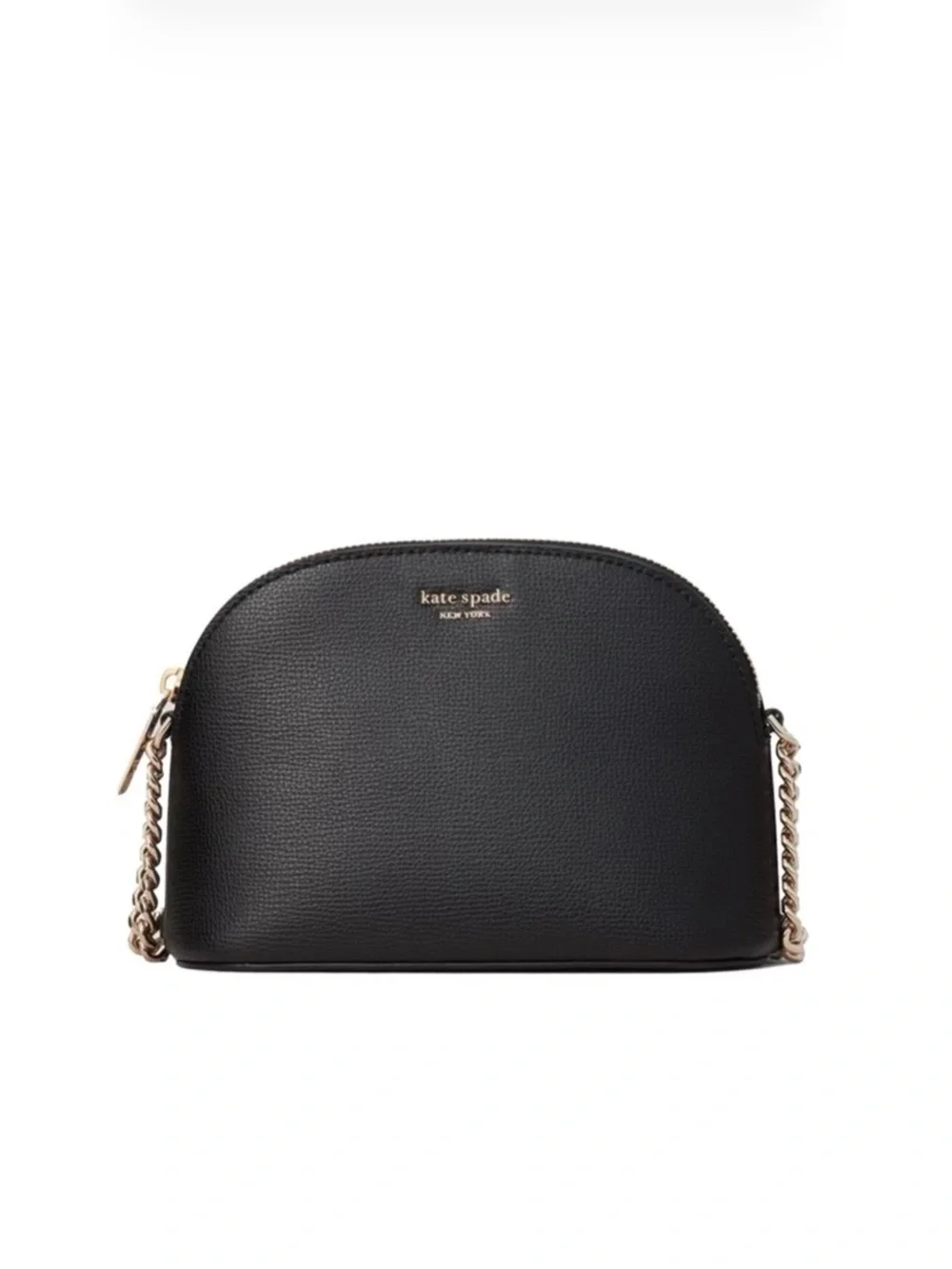 Kate Spade Sylvia Small Dome Crossbody Bag in Black Leather